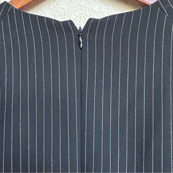 BOSS Hugo Boss Women’s Black Pinstripe Sheath Dress 12 Workwear Business - Picture 5 of 8